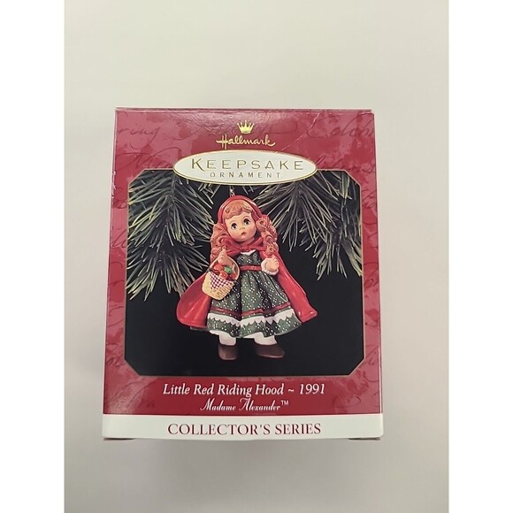 1991 Hallmark Ornament ~ Madame Alexander Little RED Riding Hood Christmas - Picture 1 of 3